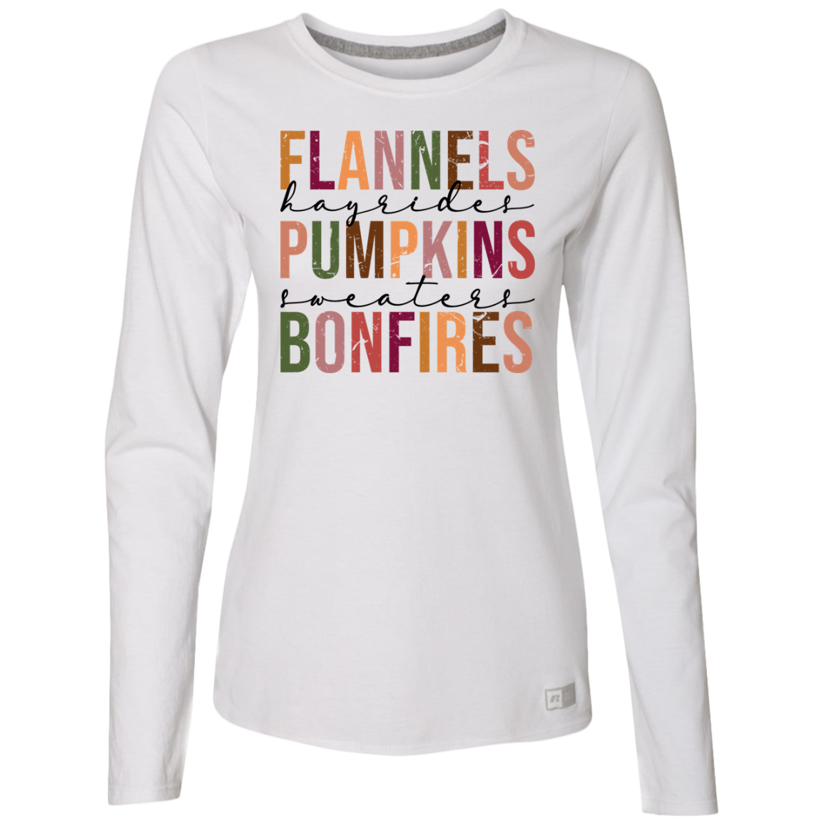 Flannels|Hayrides|Pumpkins|Sweaters|Bonfires |Ladies’ Essential Dri-Power Long Sleeve Tee